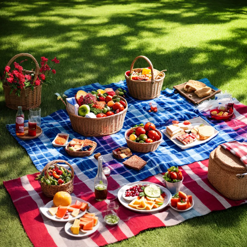 cenica picnic cobertor comida decoracao