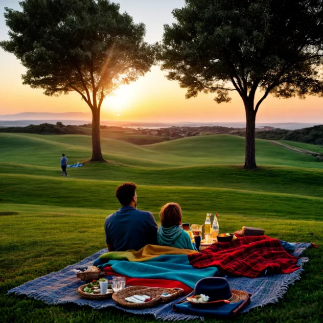 campo por do sol picnic casal campo por do sol picnic casal