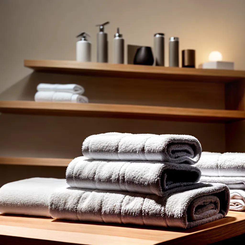 spa luxuoso toalhas brancas