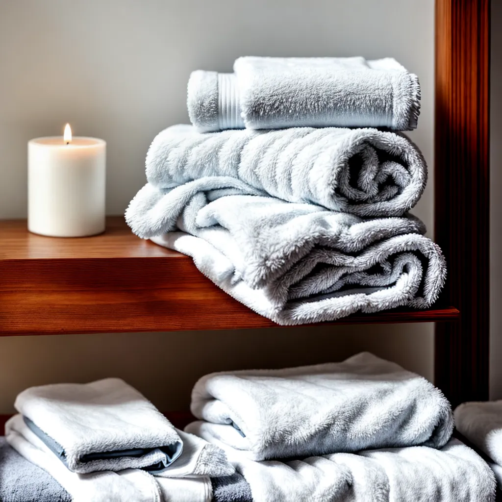 spa luxuoso toalhas brancas madeira