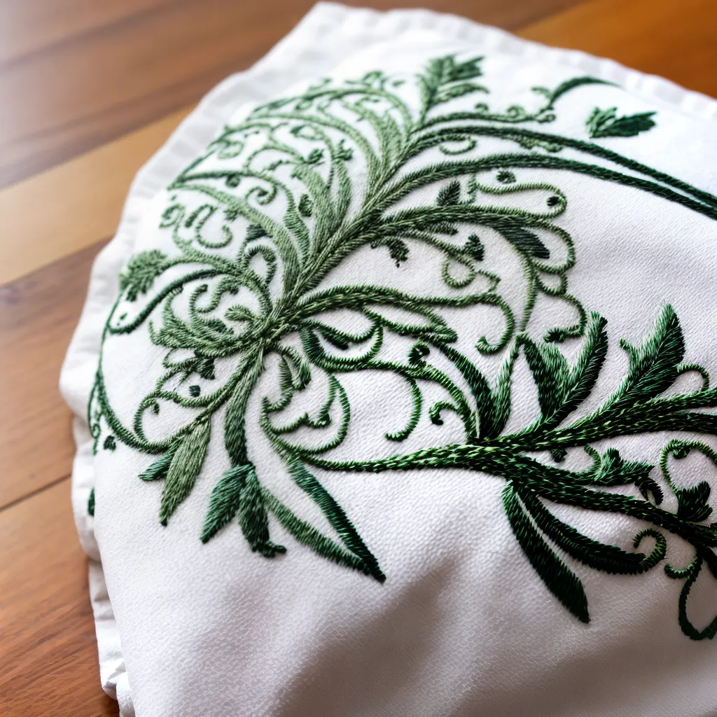 toalha bordada design elegante