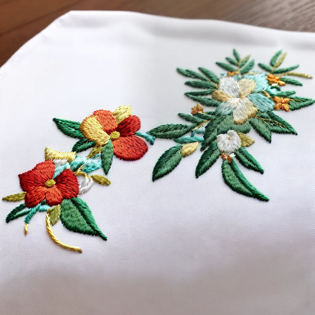 toalha bordada floral elegante 1
