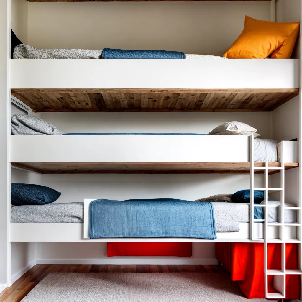 colagem camas beliche tradicional loft triplo