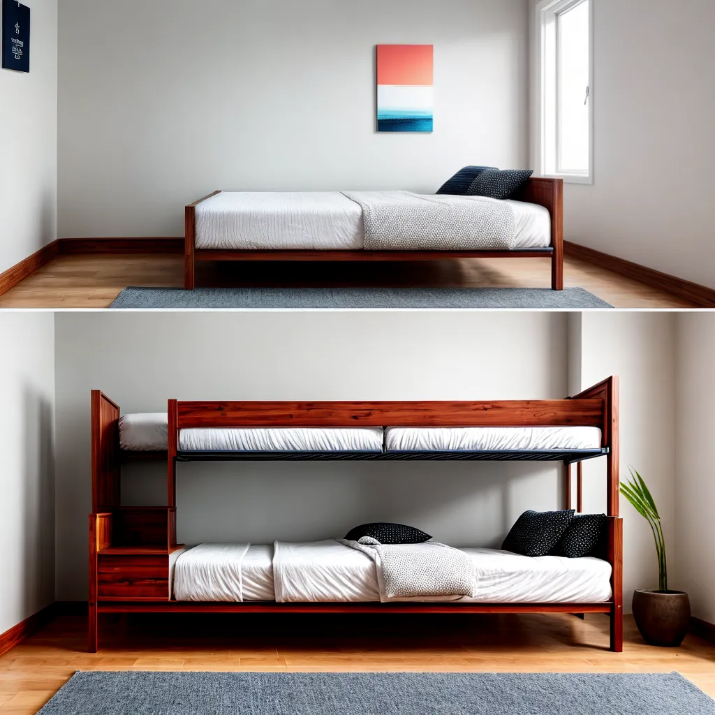 beliche madeira escada metal loft
