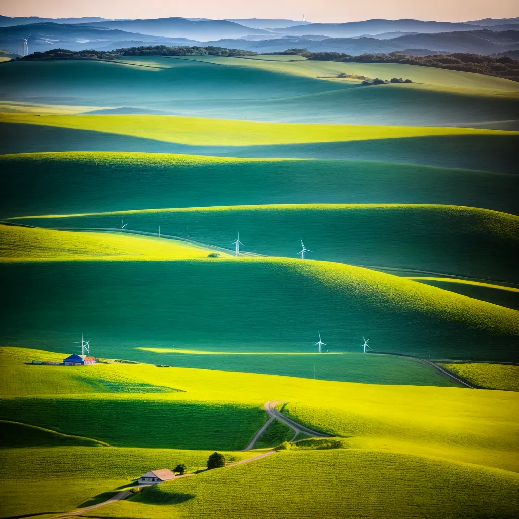 paisagem verde turbinas energia sustentavel