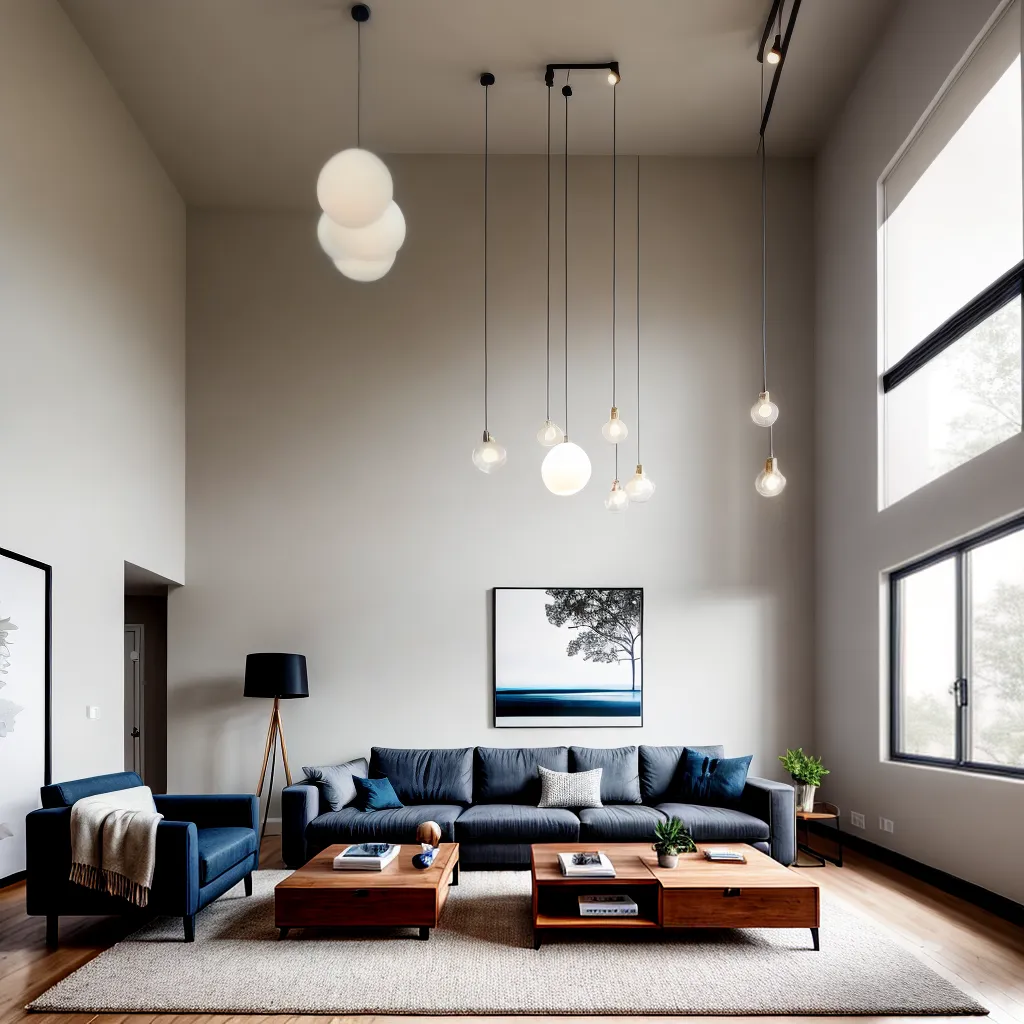 sala estar teto alto pendente 1