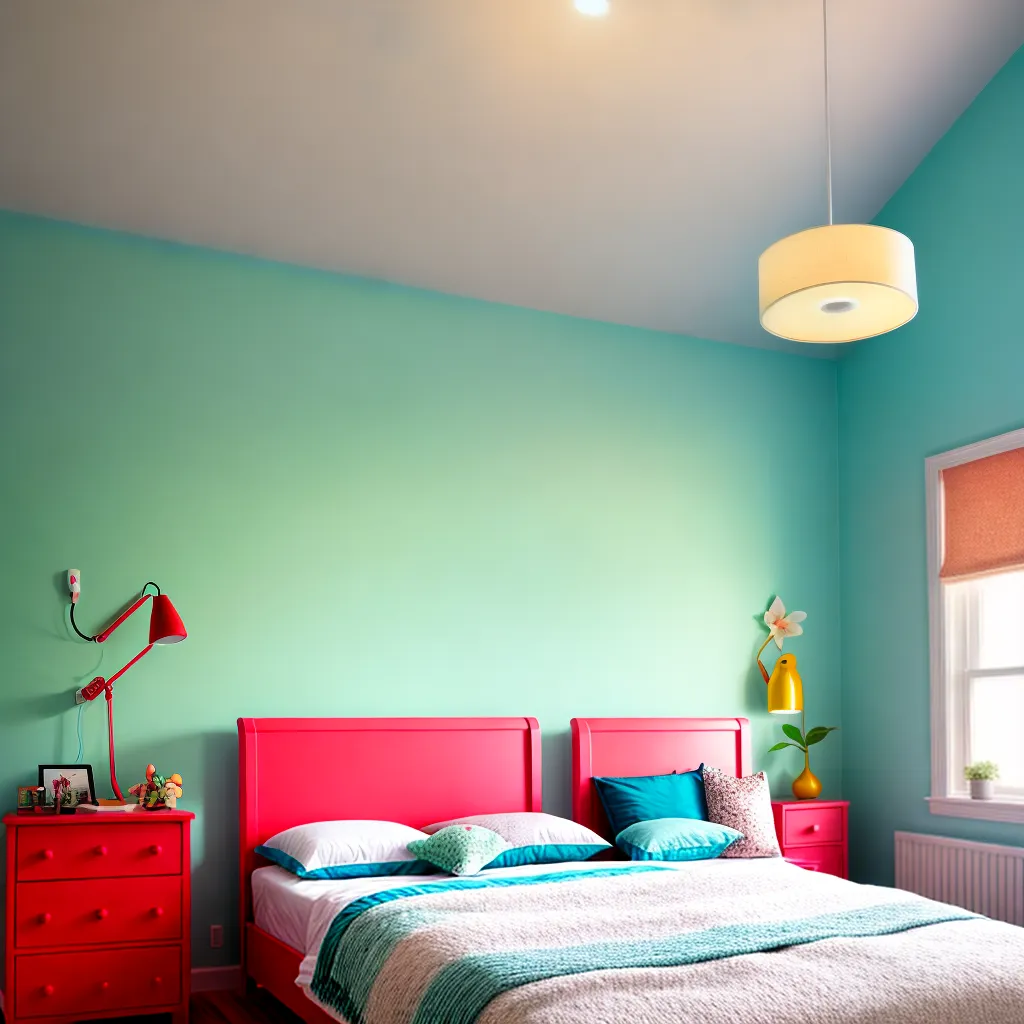 quarto infantil luzes pendentes coloridas