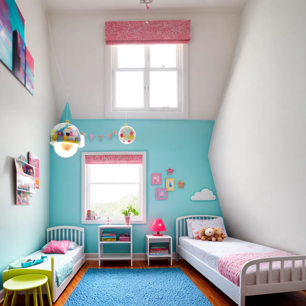 quarto infantil colorido luzes pendentes 1