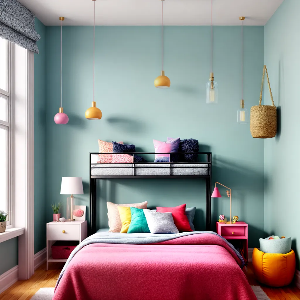 quarto infantil divertido luzes pendentes