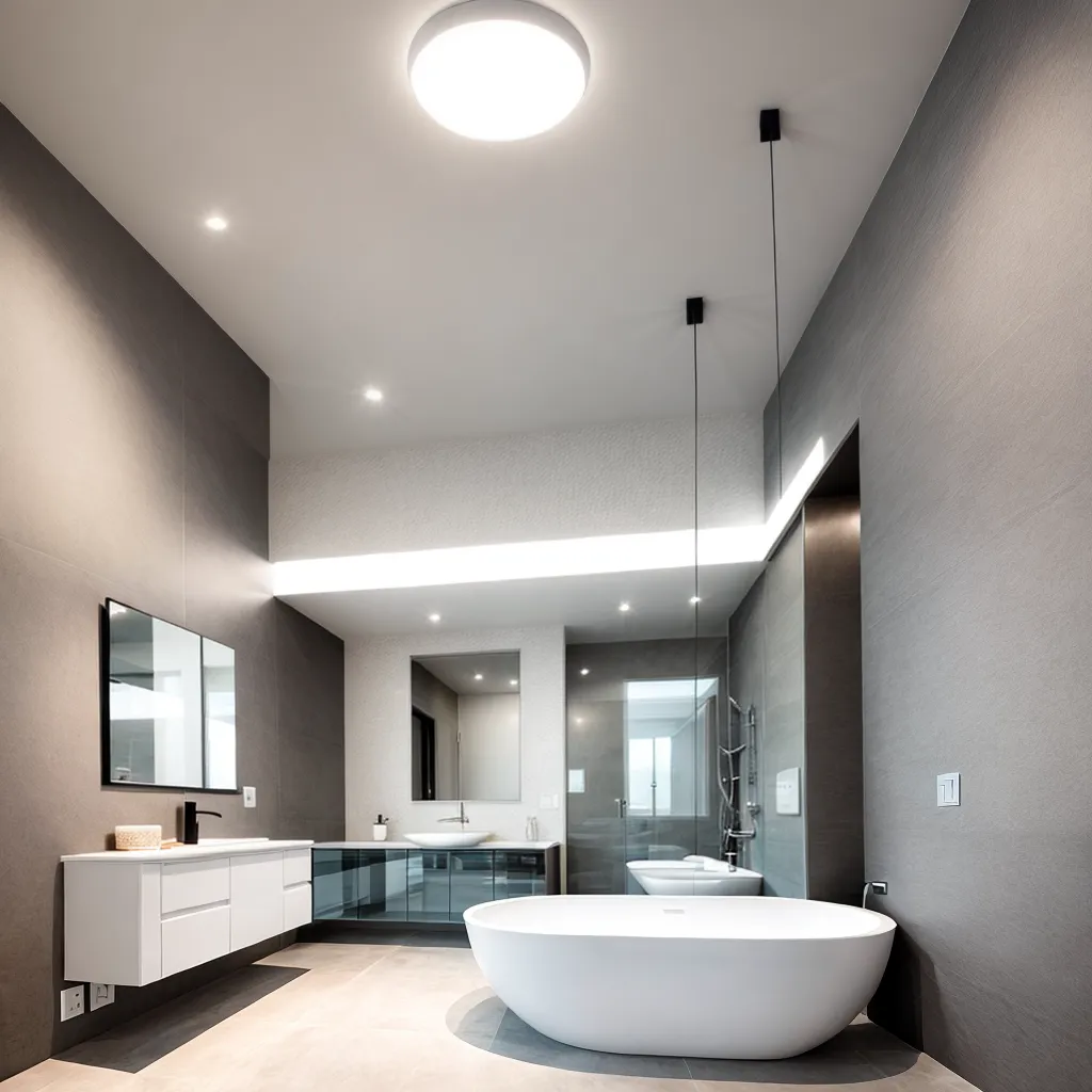 banheiro moderno luzes pendentes 1