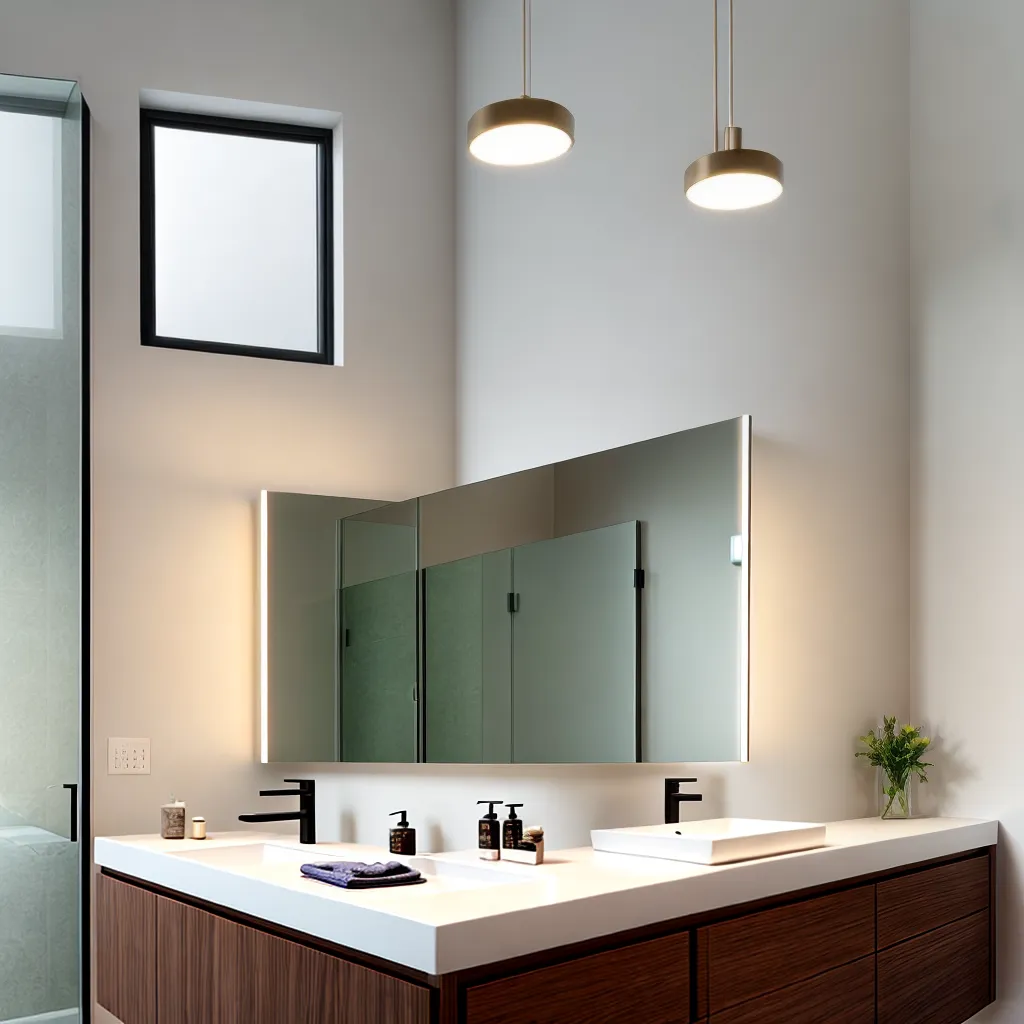banheiro moderno luzes pendentes 3