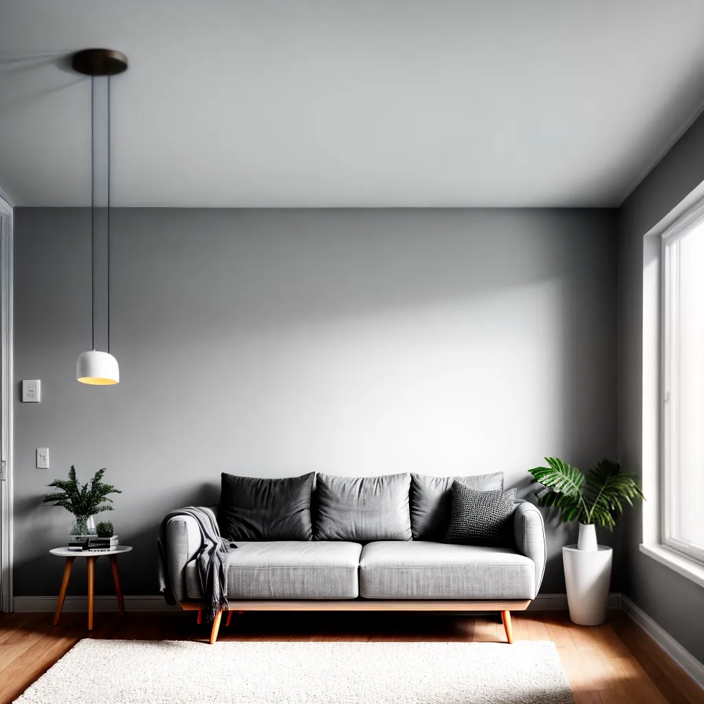 sala minimalista luz ambiente acolhedor