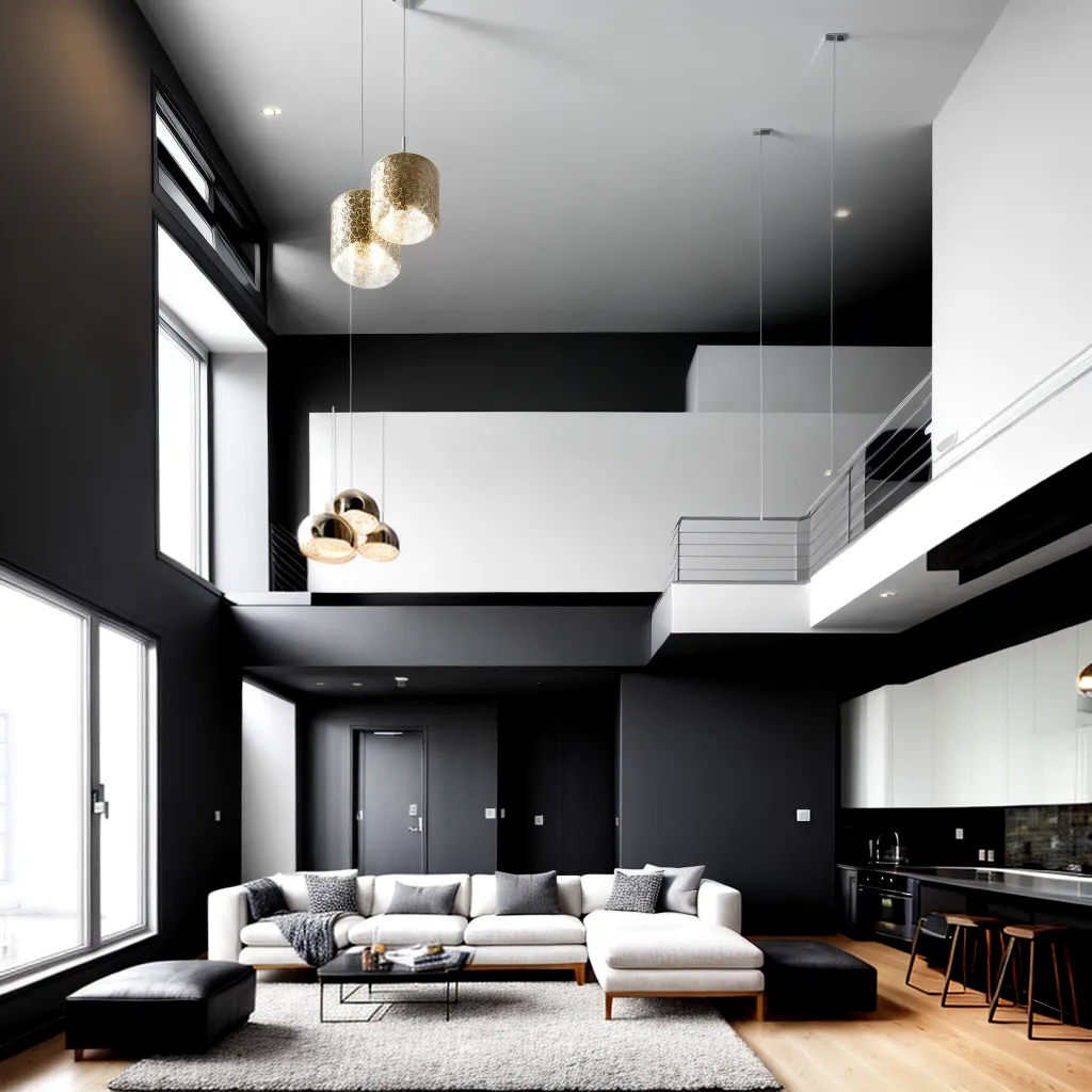 sala minimalista pendentes ambientacao