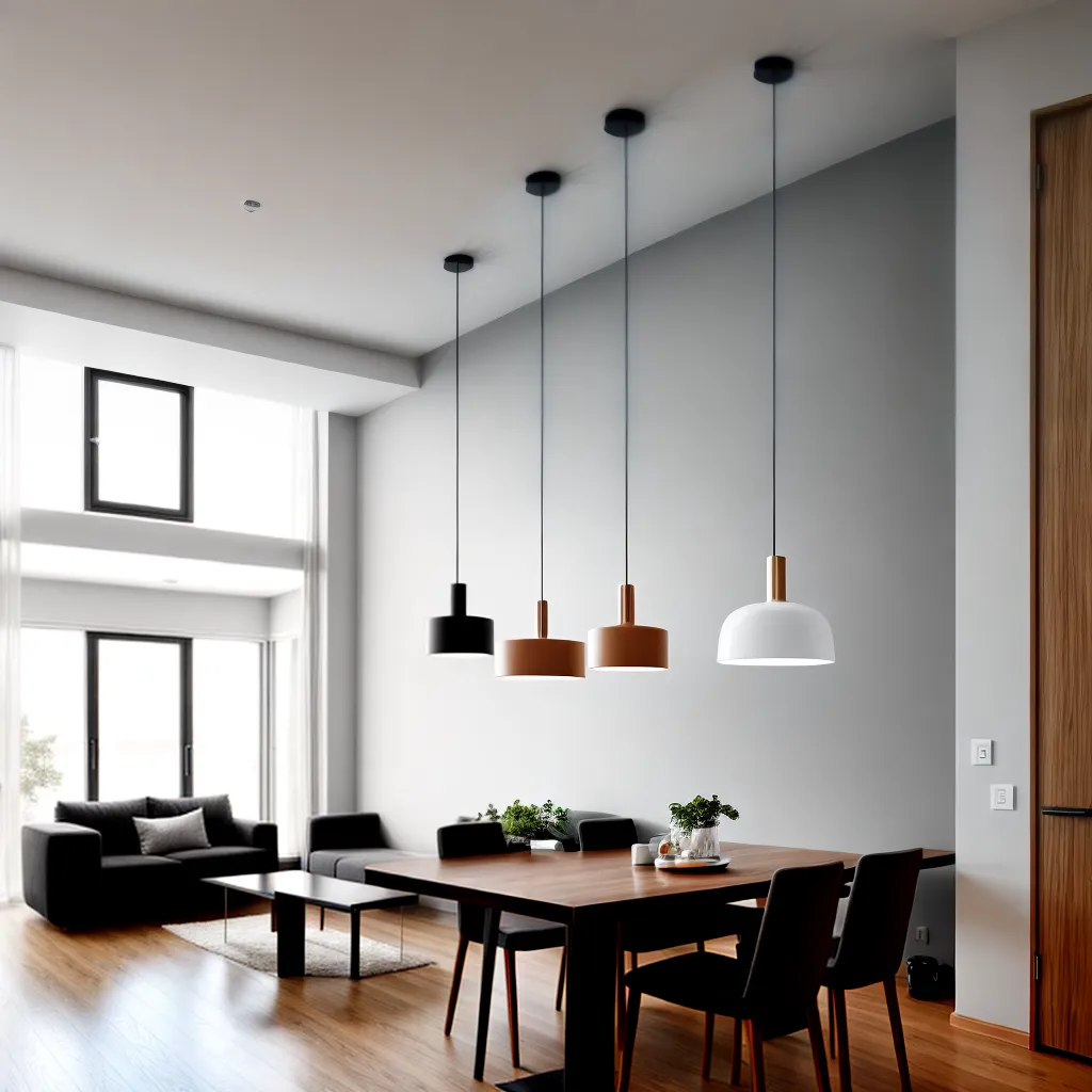 area estar aberta luzes pendentes