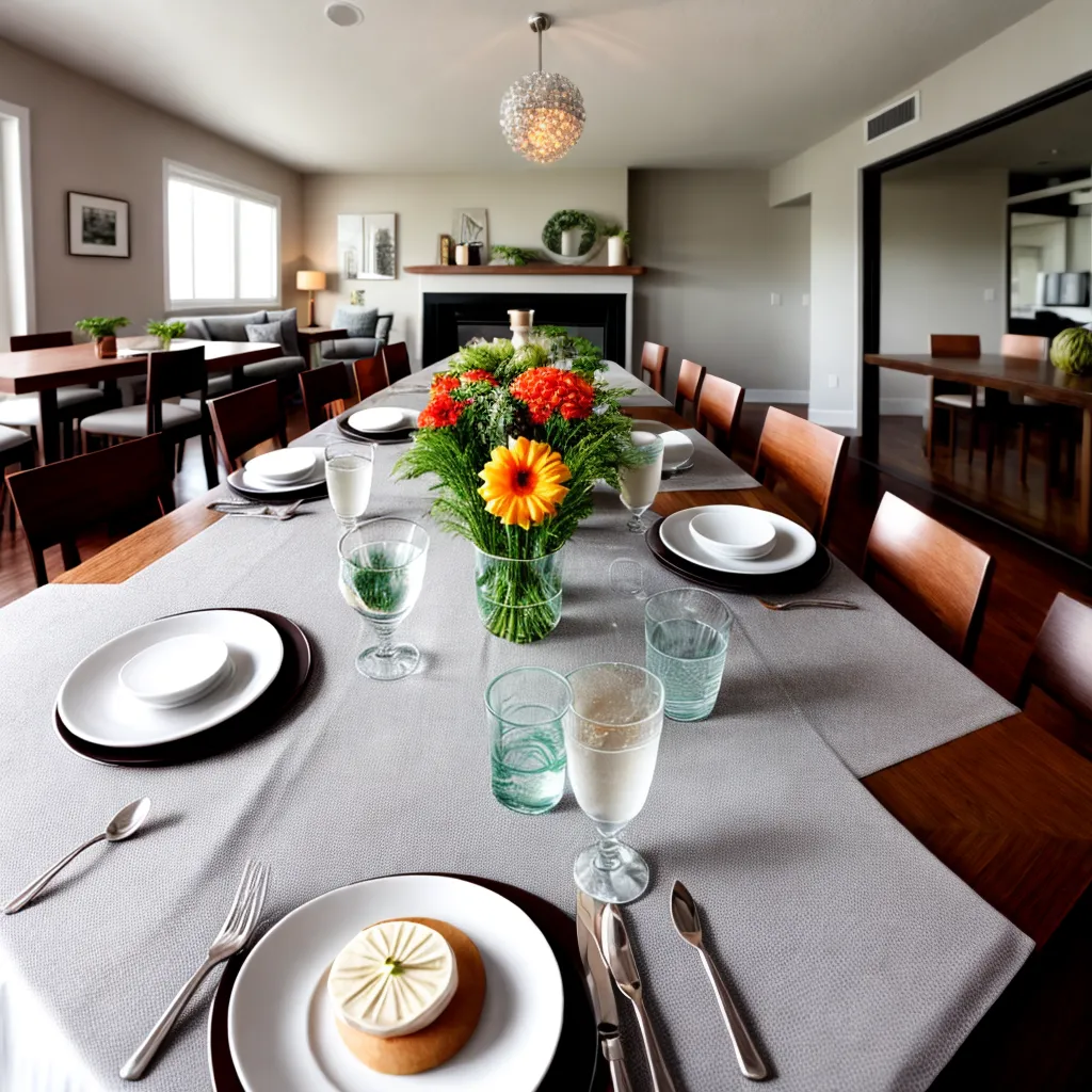 mesa jantar moderna ambiente acolhedor