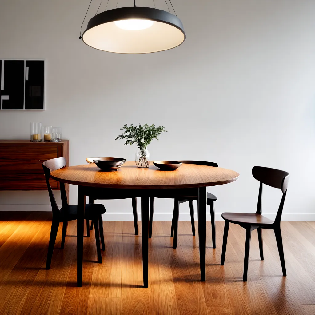 mesa jantar iluminada pendente moderno