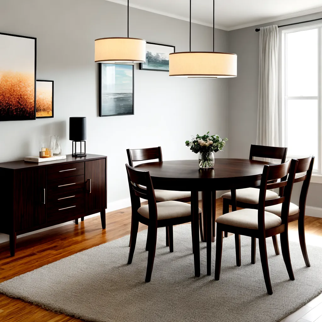 mesa jantar iluminada ambiente acolhedor