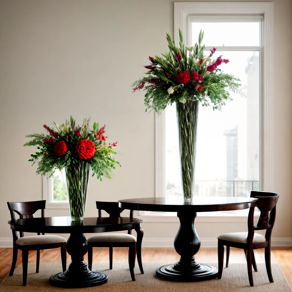 mesa jantar flores velas acolhedora