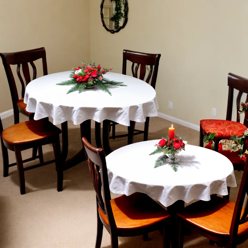 mesa jantar decorada flores cadeiras 1