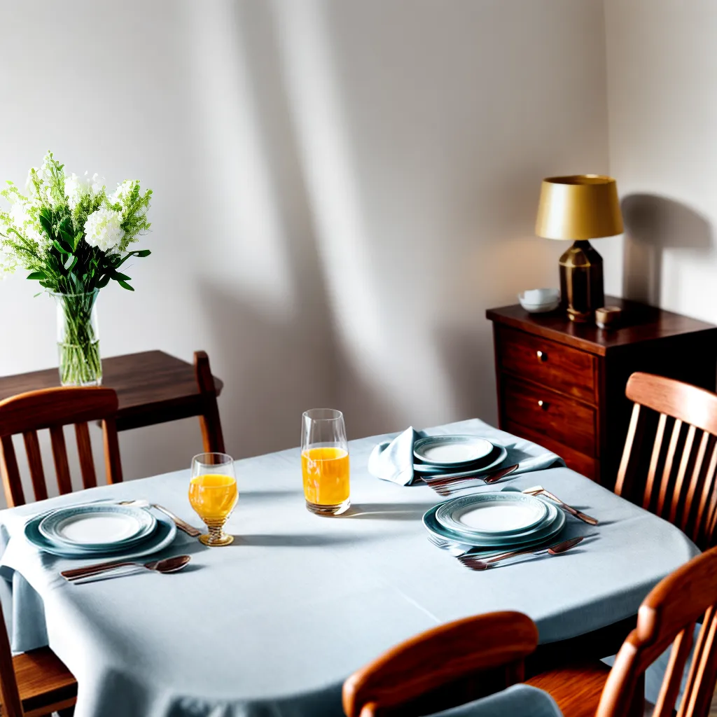 mesa jantar familia luz ambiente