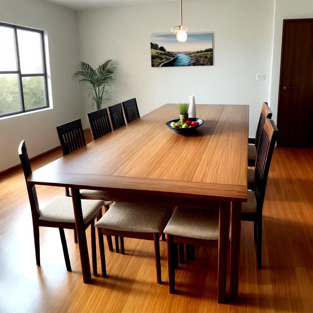 mesa jantar seis cadeiras arrumada