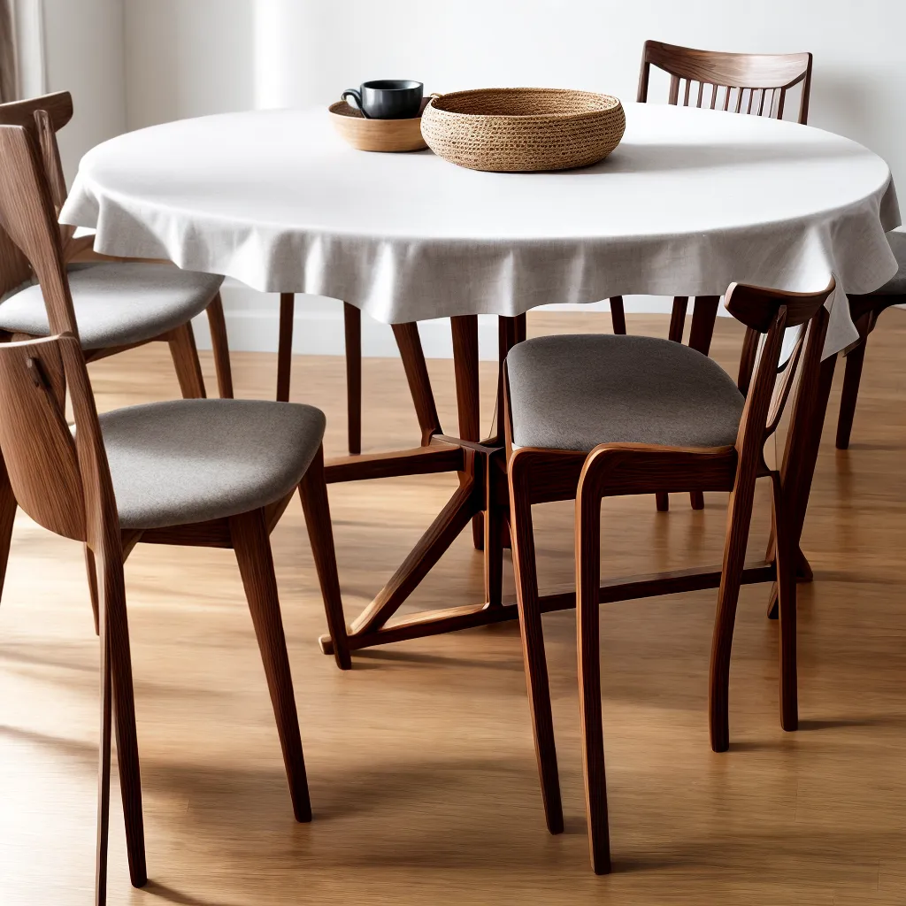 mesa jantar elegante cadeiras arrumadas