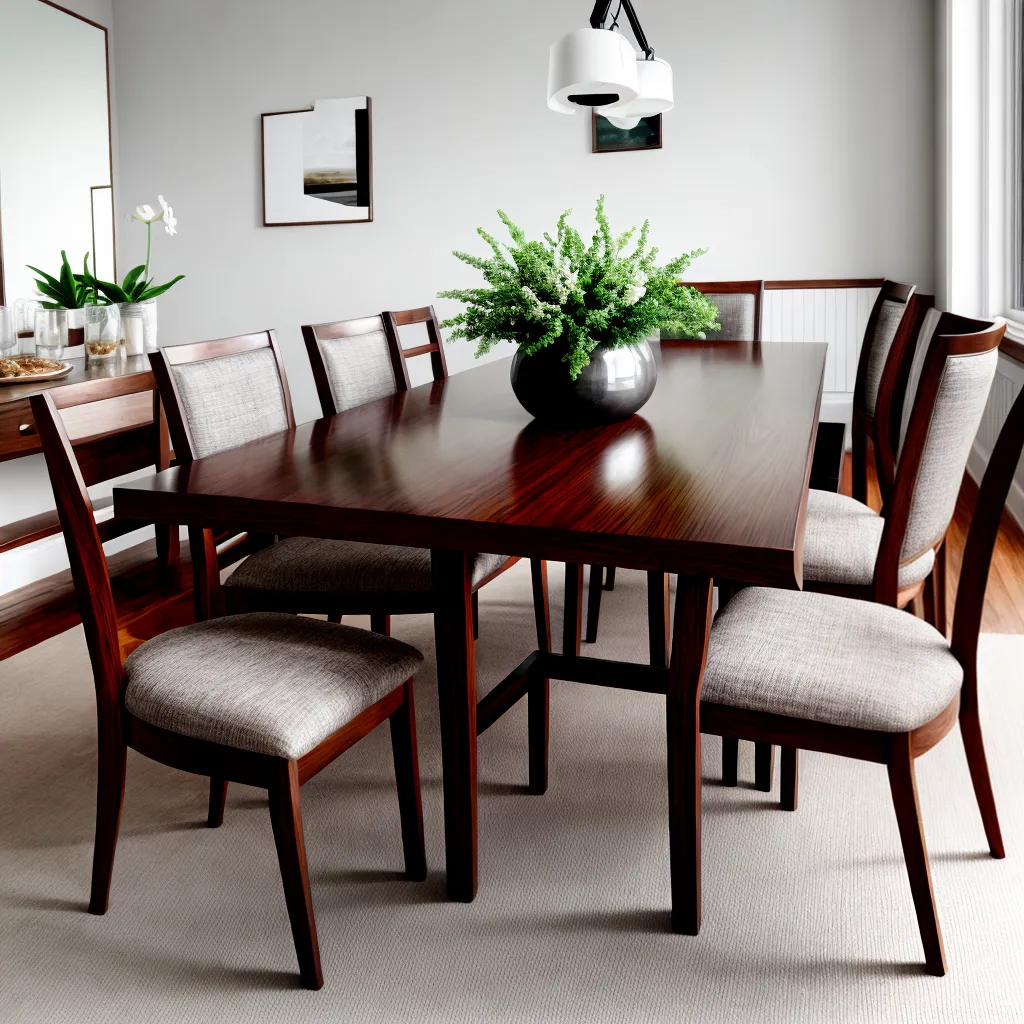 mesa jantar elegante texturas cores