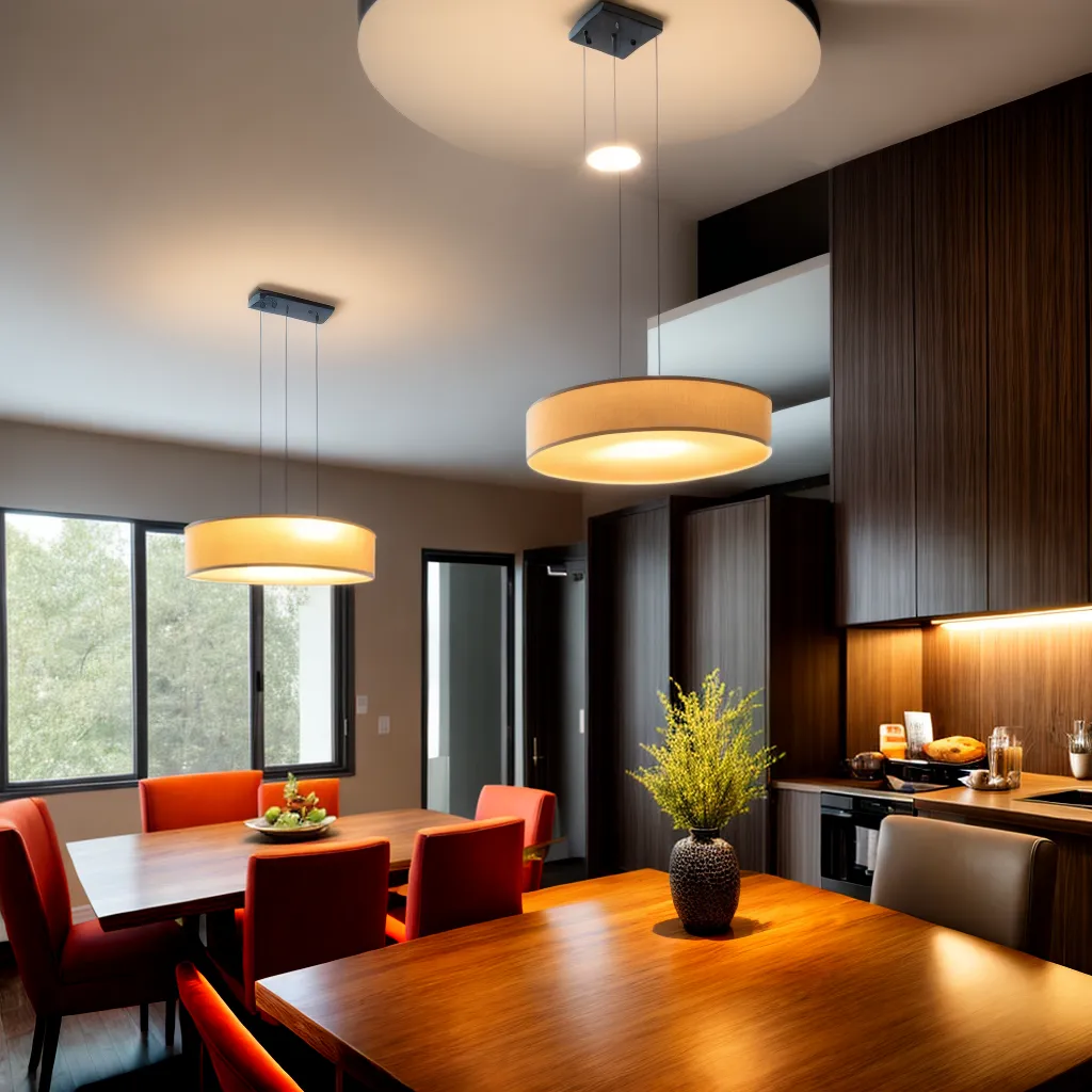 mesa jantar iluminada ambiente acolhedor 2