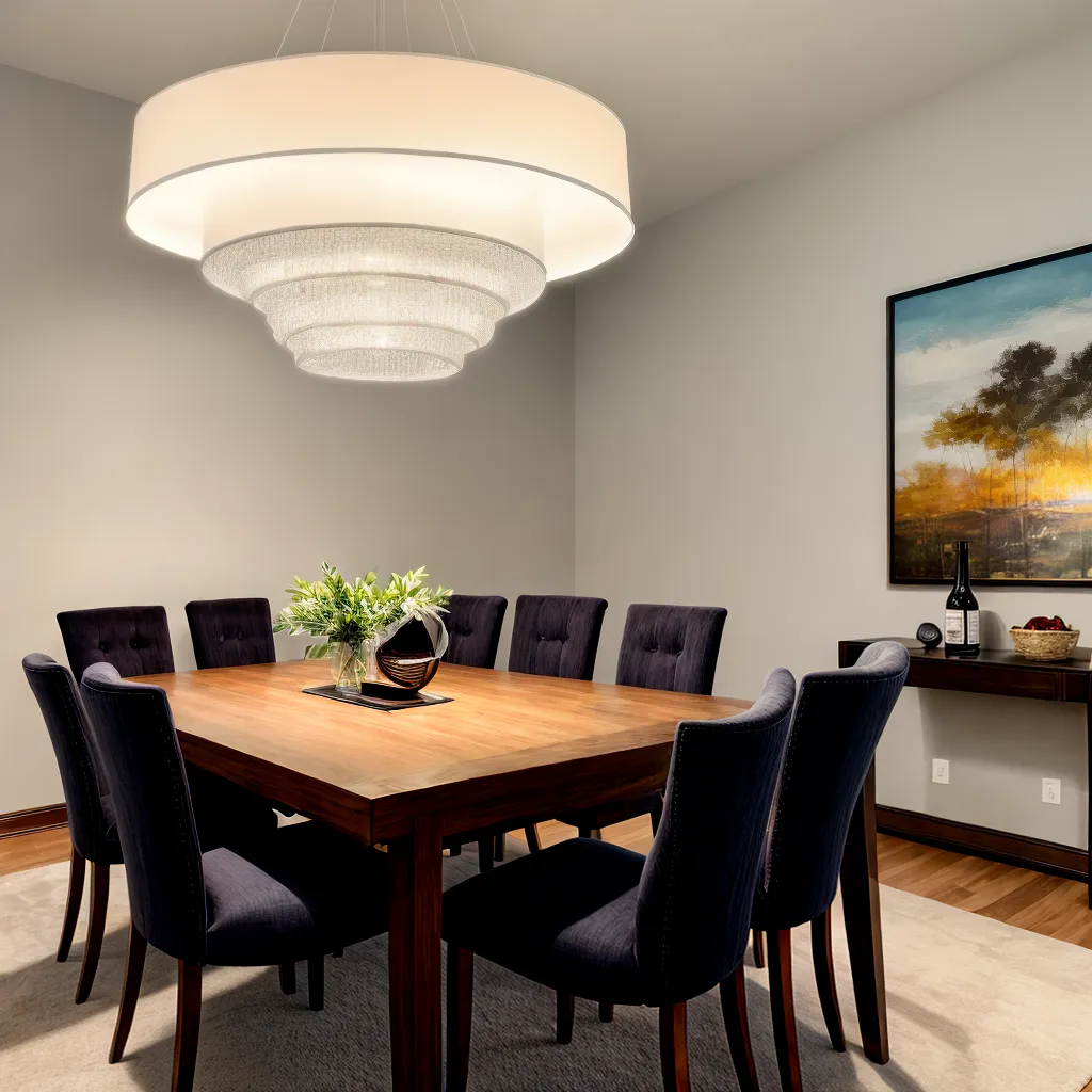 mesa jantar iluminada elegante