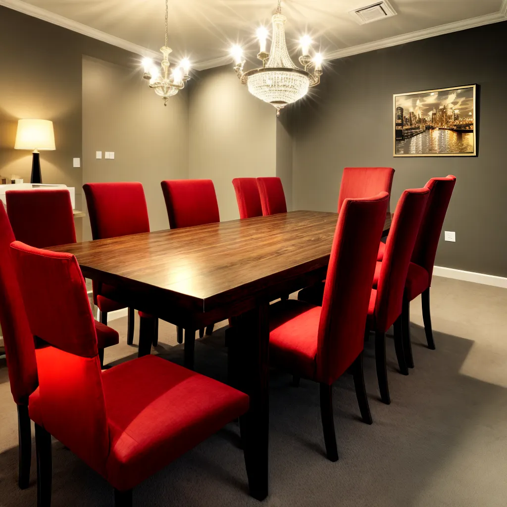 mesa jantar elegante lustre ambiente
