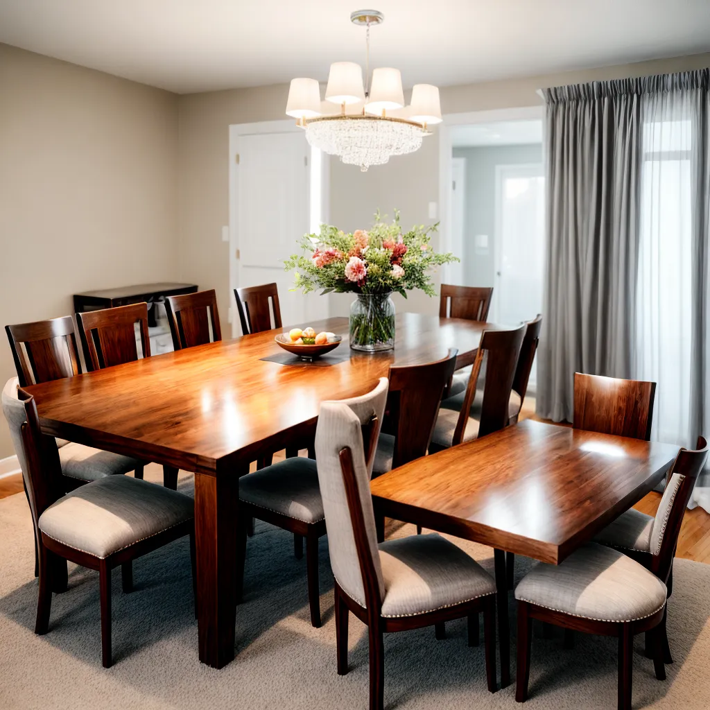 mesa jantar iluminada floral acolhedora