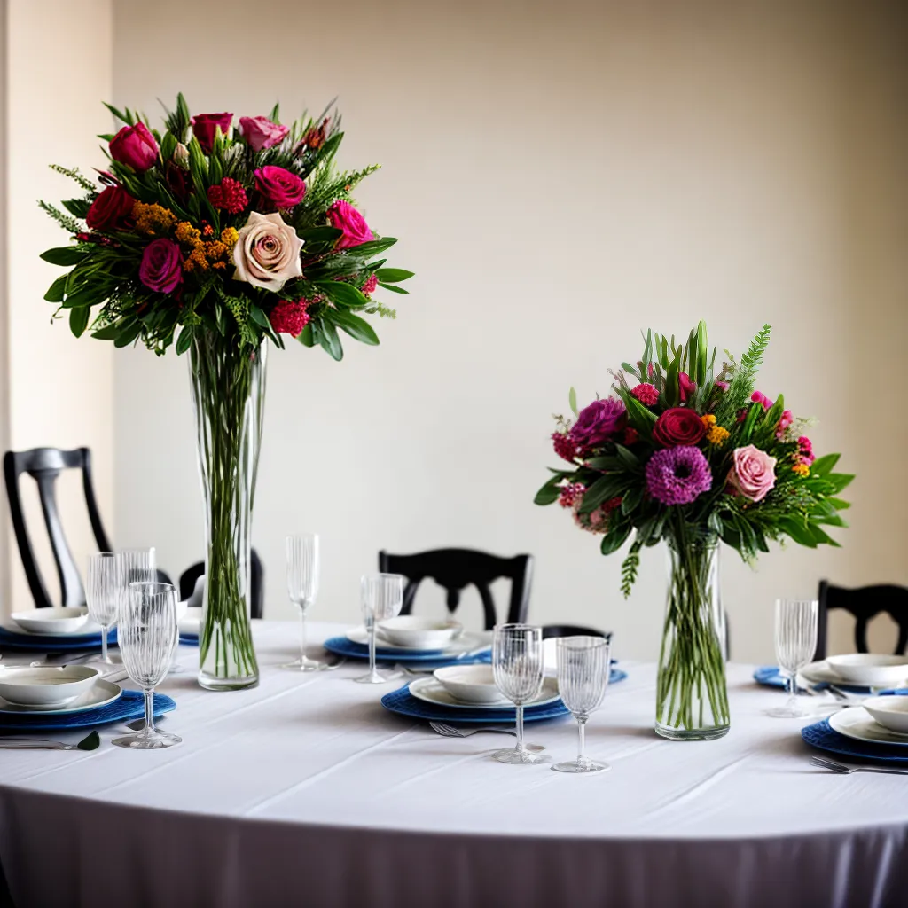 mesa jantar elegante flores velas 2