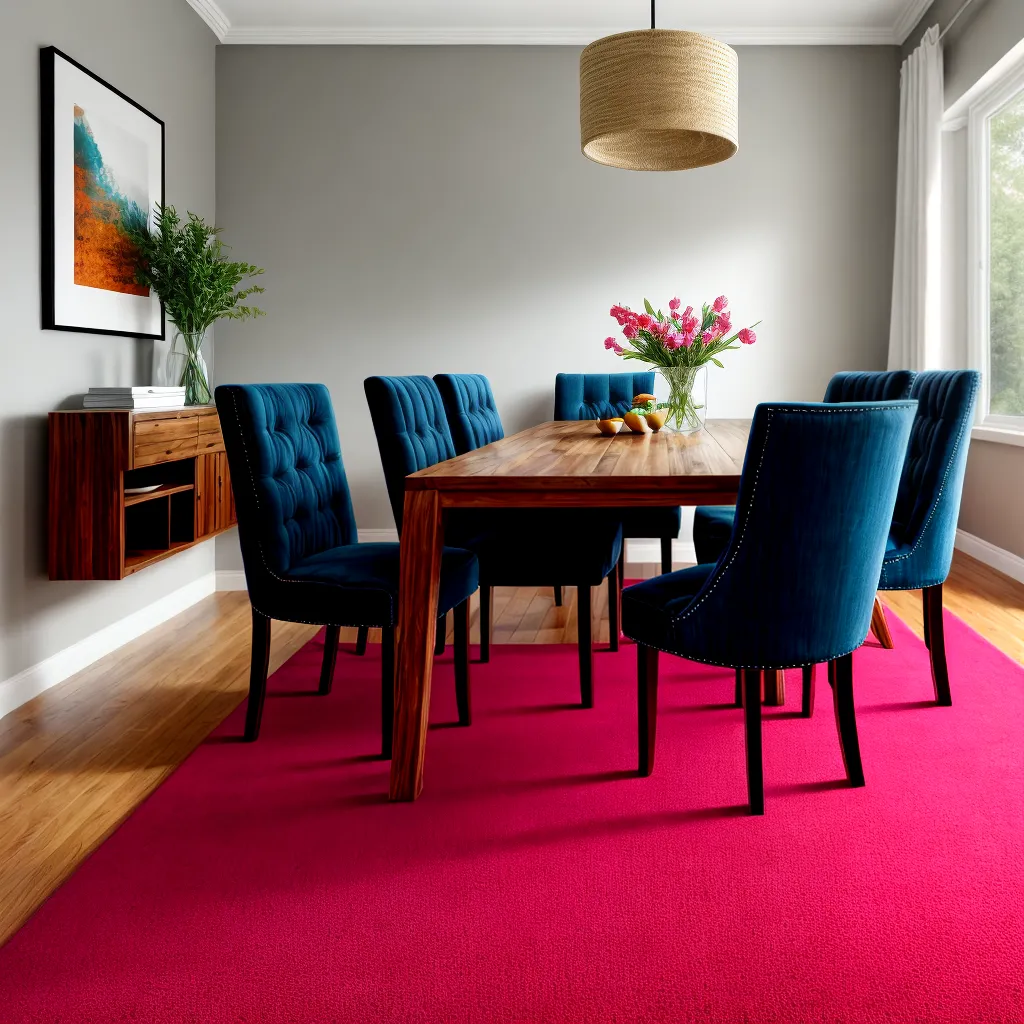 sala jantar mesa madeira cadeiras rug 1