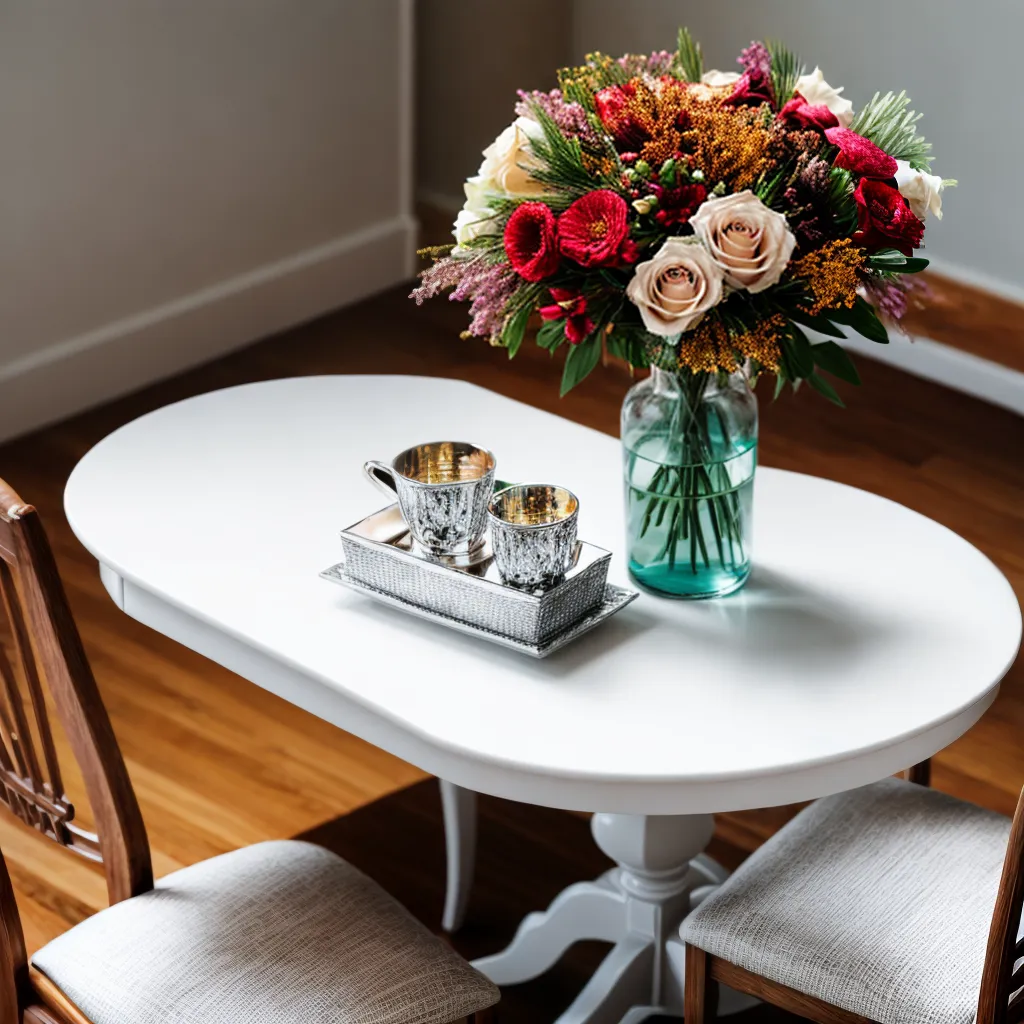 mesa especial cristais flores vibrantes