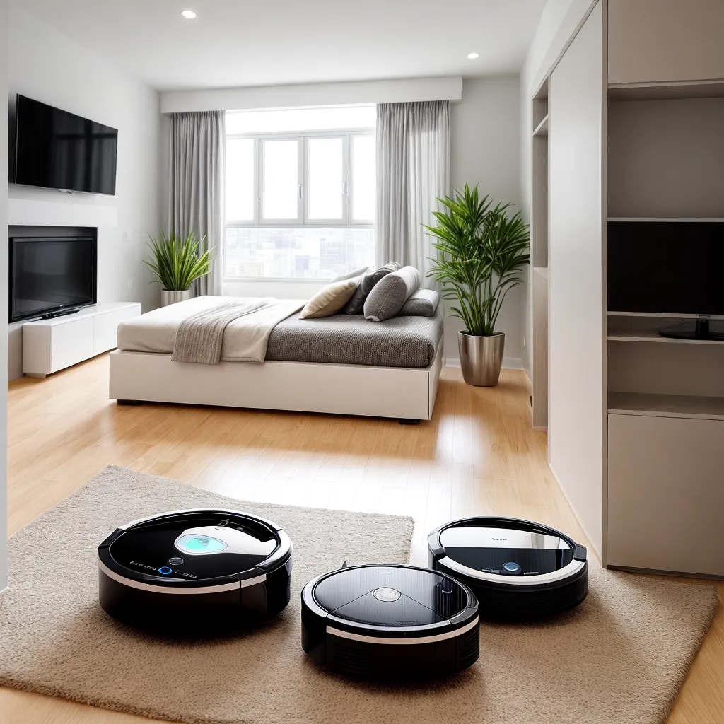 apartamento moderno robo aspirador