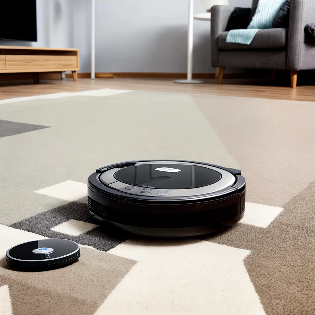 robo aspirador moderno limpeza efficiente
