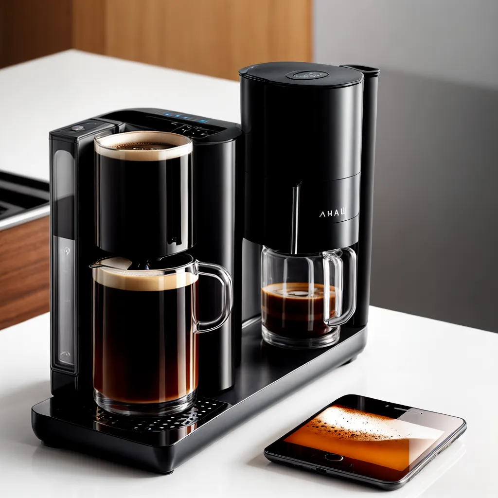 cafeteira moderna display digital tecnologia