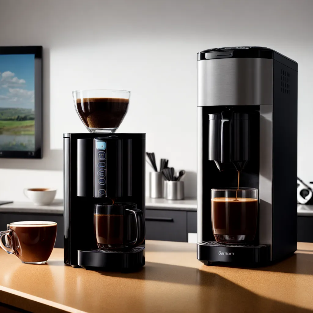 cafeteira moderna display digital cafe