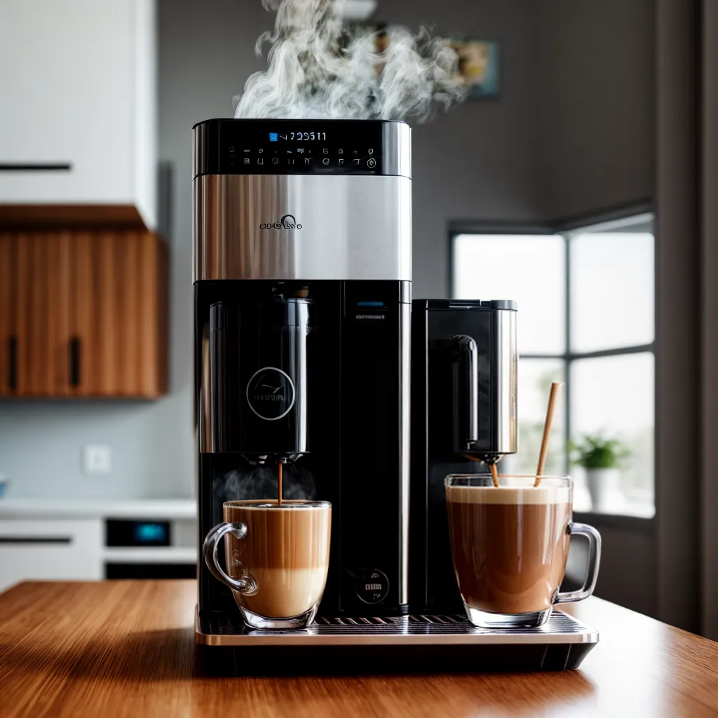 cafeteira moderna latte art luz matinal