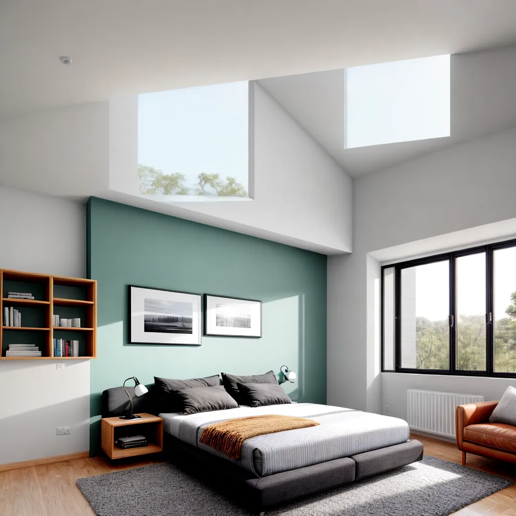 quarto acolhedor bicama moderna