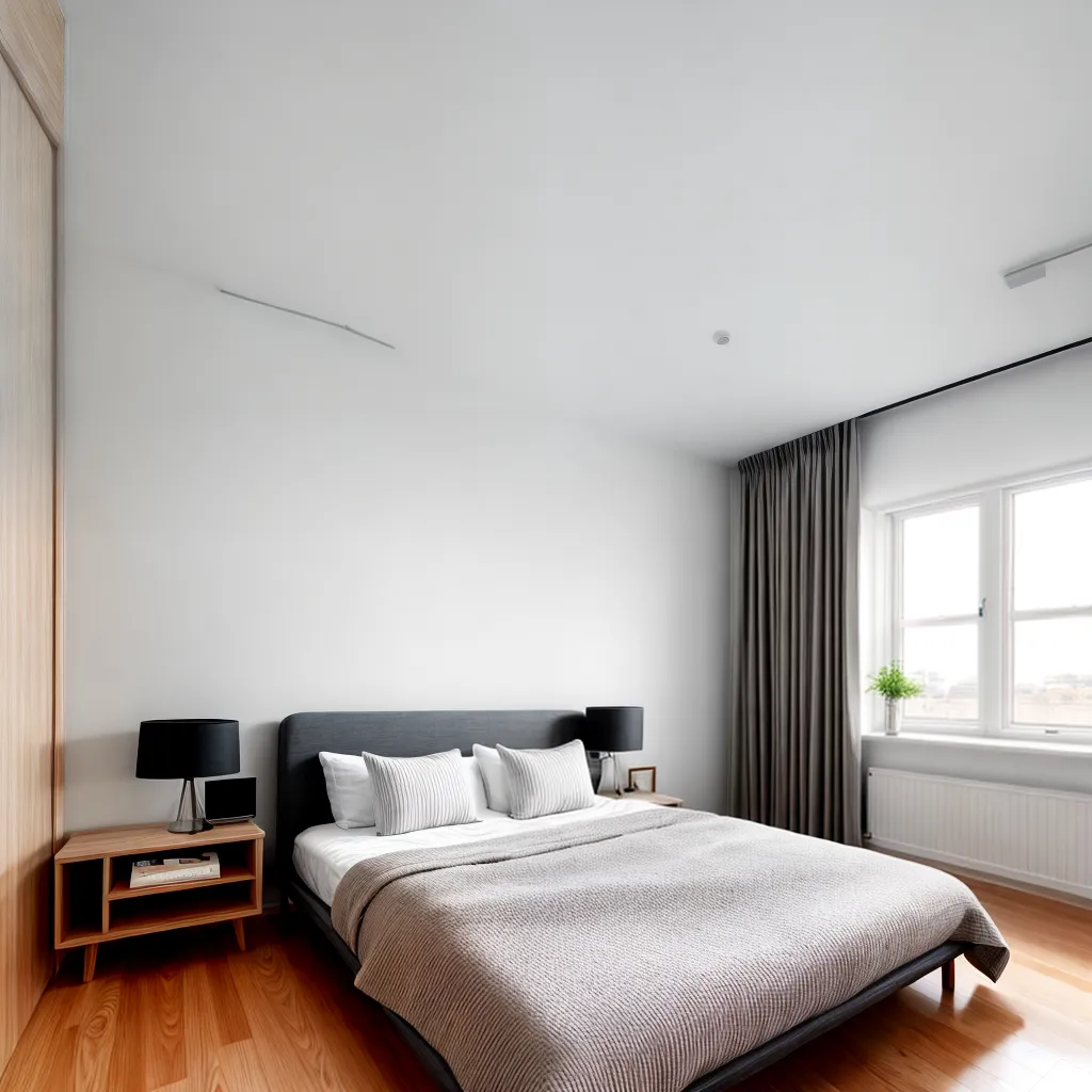 quarto acochoado cama sofa espaco