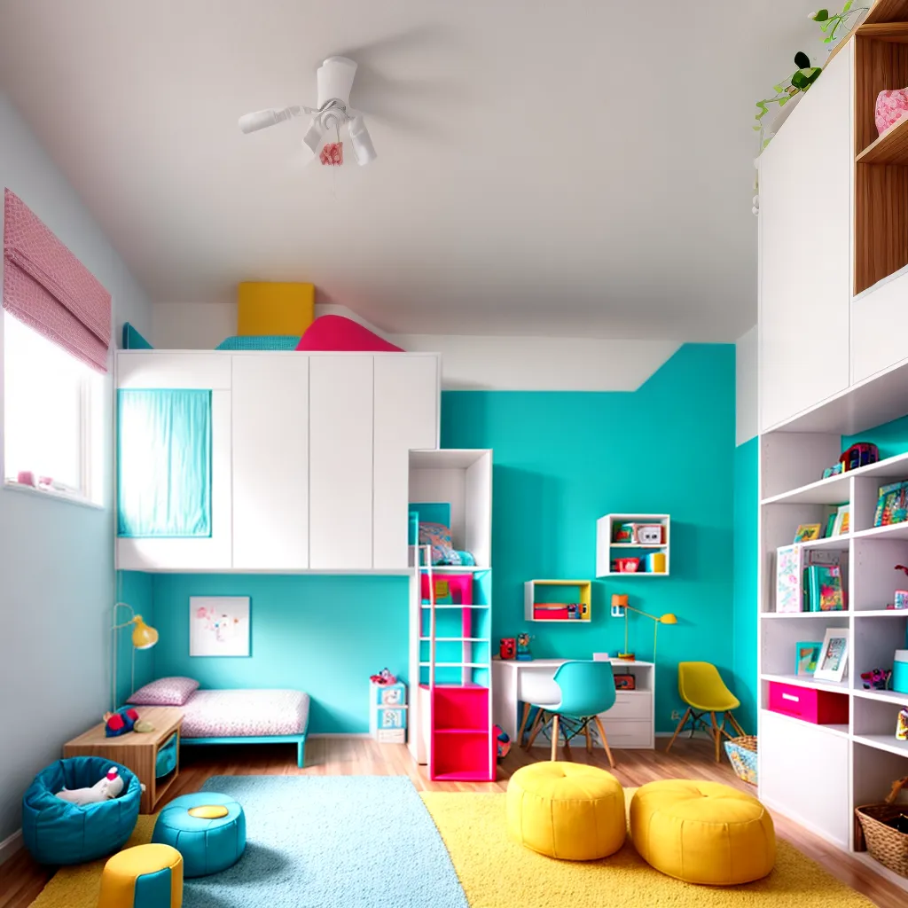 quarto infantil colorido beliche