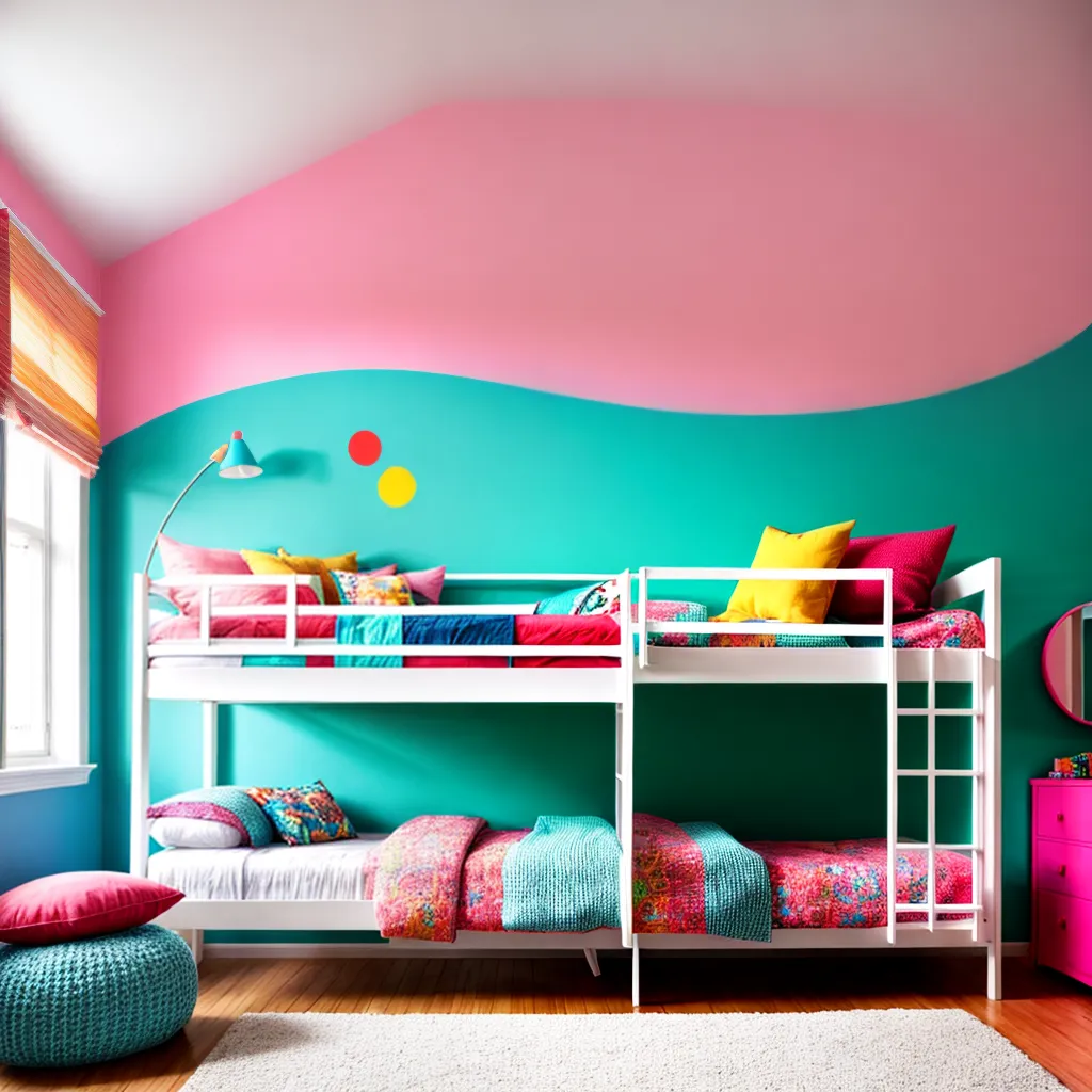 quarto infantil colorido beliche 1