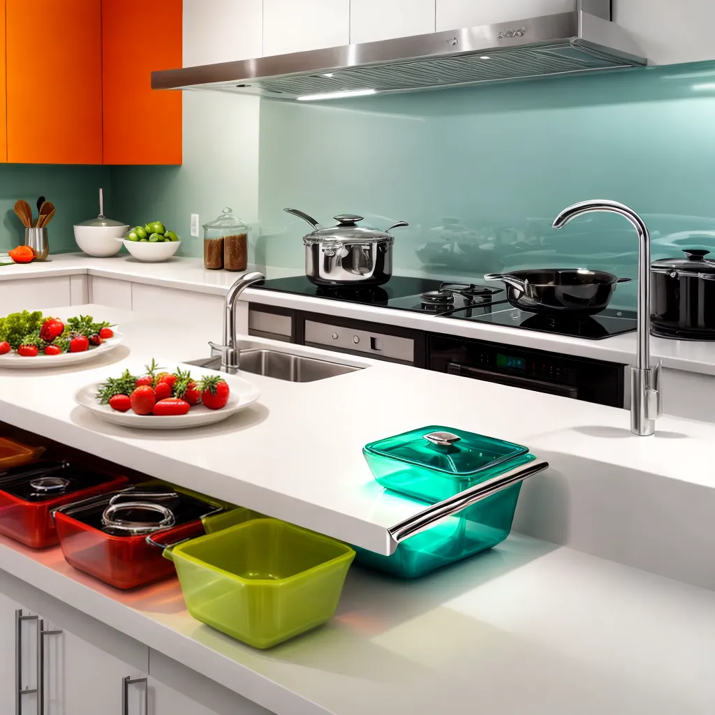 cozinha bancada vidro cookware elegante cozinha bancada vidro cookware elegante
