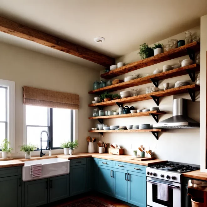 cozinha decorada rustica panelas ceramicas