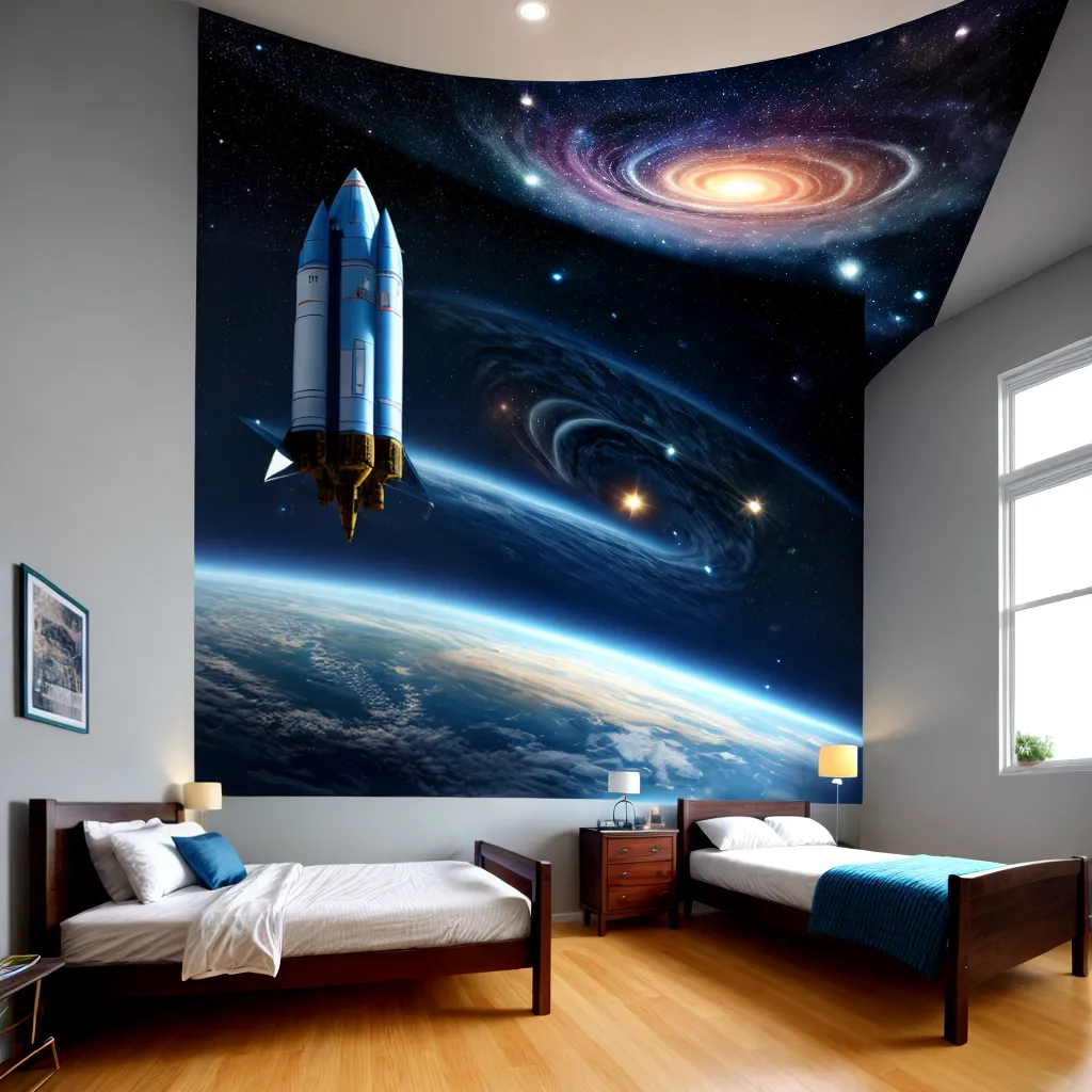 quarto infantil nave espacial tematica