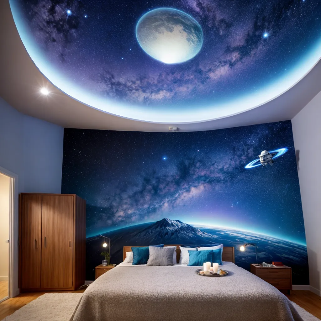 quarto infantil nave espacial futurista