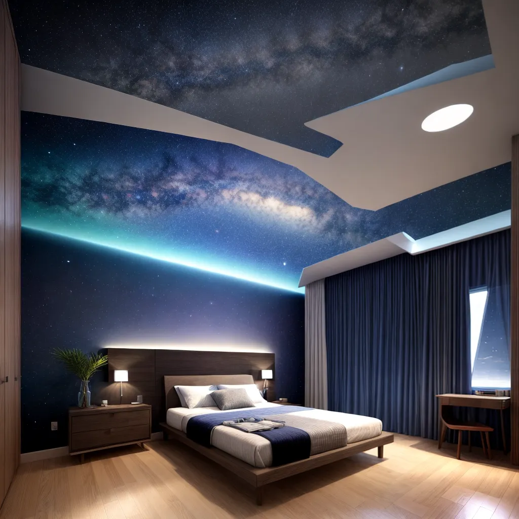 quarto infantil nave espacial futurista 1