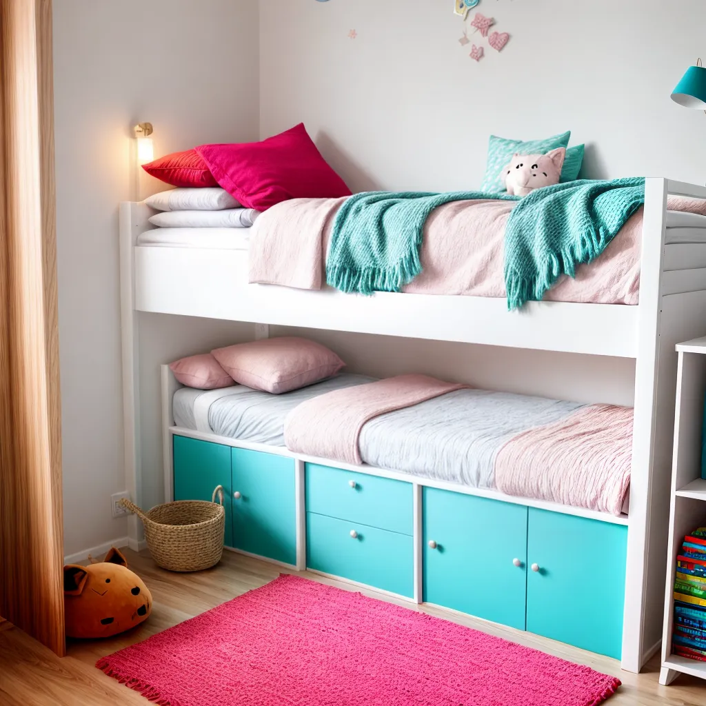 quarto infantil colorido cama brinquedos 3