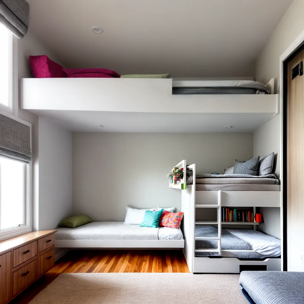quarto acojedor bicama organizado